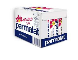Parmalat молоко ультрапастеризованное 3,5%, 12 шт по 1 л