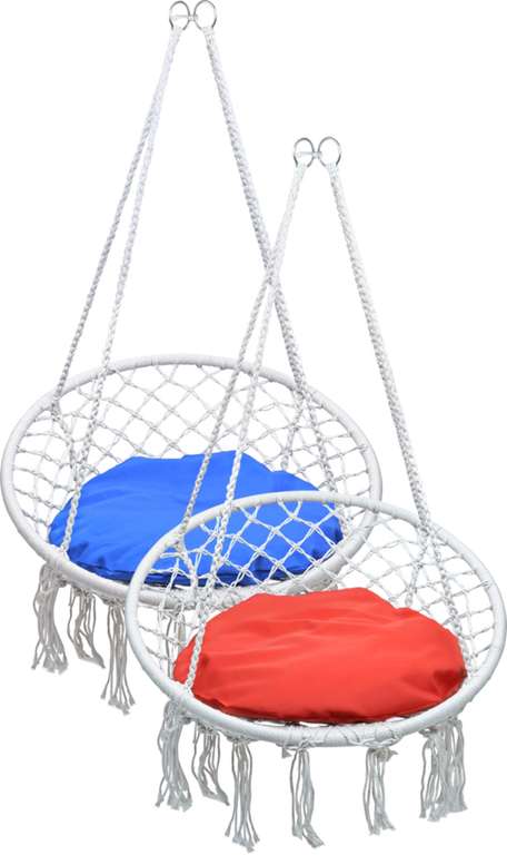 Кресло подвесное плетеное круглое LTAE009/LF60311 в красном или синем цвете (цена зависит от города)