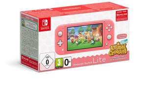 Игровая приставка Nintendo Switch Lite 32 ГБ, coral, код загрузки Animal Crossing: New Horizons + NSO 3 месяца