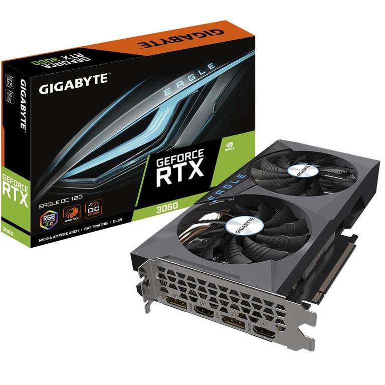 Видеокарта Gigabyte GeForce RTX 3060 EAGLE OC 12G (rev.2) LHR