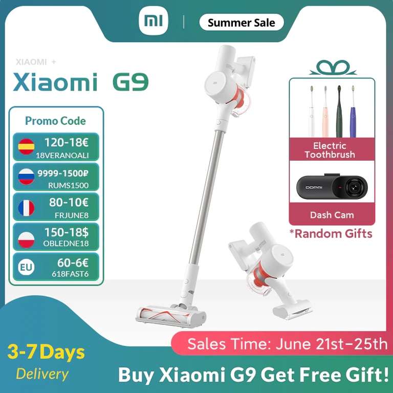 Беcпроводной пылесос Xiaomi Mi Vacuum Cleaner G9