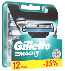 Кассеты Gillette 12шт по 3 упаковки (1 упаковка 875р)