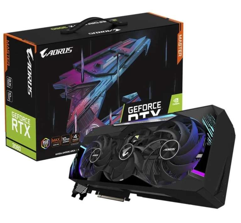 Видеокарта GeForce RTX3080 Gigabyte Aorus Master 10 GB OC Enthusiast