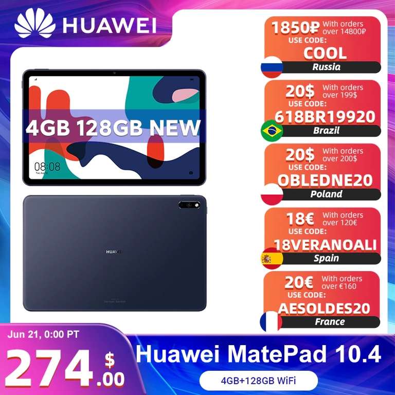 Планшет Huawei MatePad 10.4 4/128 WiFi