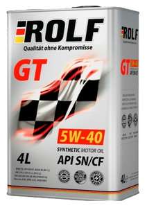 Моторное масло ROLF GT 5W-40 Синтетическое 4 л