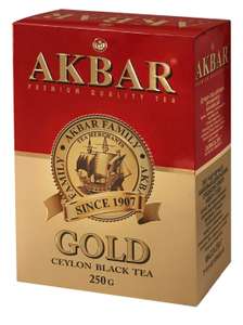 Чай черный Akbar Gold, 250 г. х 3 пачки (179₽ за 1 шт)