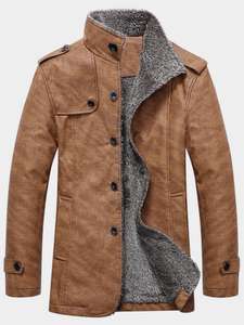 Демисезонное пальто из искусственной кожи за $19.99