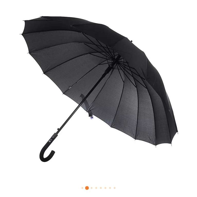 Зонт-трость мужской, черный