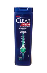 Шампунь для волос мужской Clear Men Активспорт 2в1, 400 мл