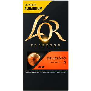 Кофе в капсулах Tassimo по акции 3+2 и L'Or Nespresso 6+4 (напр. 10 упаковок Кофе в капсулах L'Or Espresso Delizioso 10х5,2г)