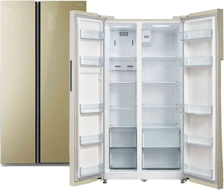 Холодильник Бирюса SBS 587 GG, двухкамерный, бежевый (на Tmall дешевле на 2 т.р., ссылка в описании).
