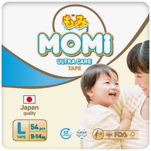 Momi подгузники Ultra Care L (9-14 кг), 54 шт. х 6 упаковок (549₽ за 1 упаковку)