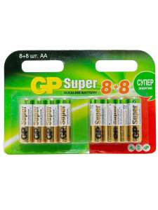 Батарейки Super Alkaline AA (LR6), 16 шт. GP 15A8/8-CR16