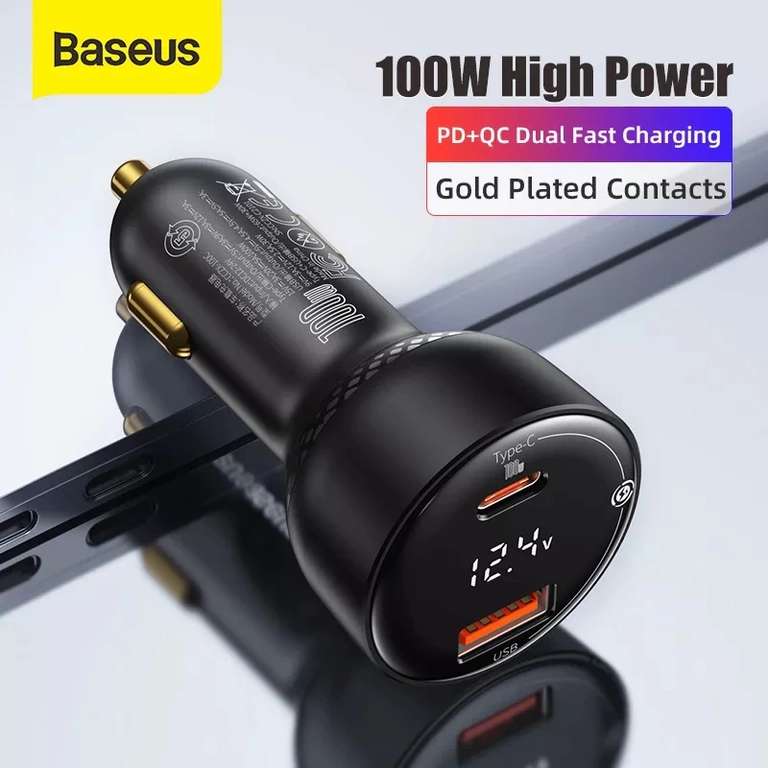 Автомобильное зарядное устройство Baseus 100 Вт