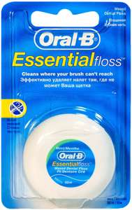 Oral-B зубная нить Essential вощеная 50м