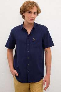 Мужская рубашка U.S. POLO ASSN. хлопок, 5 цветов (напр. VR033)
