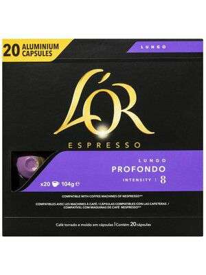 Кофе в капсулах L'Or Espresso Lungo Profondo 104г (Nespresso 20шт) - 147р с бонусами