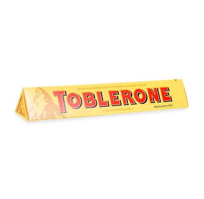 Шоколад Toblerone молочный с медово-миндальной нугой, 100 г