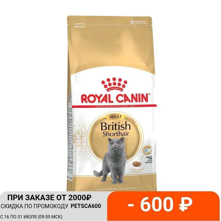 Корм сухой для кошек Royal Canin British Shorthair, 4 кг (Tmall)