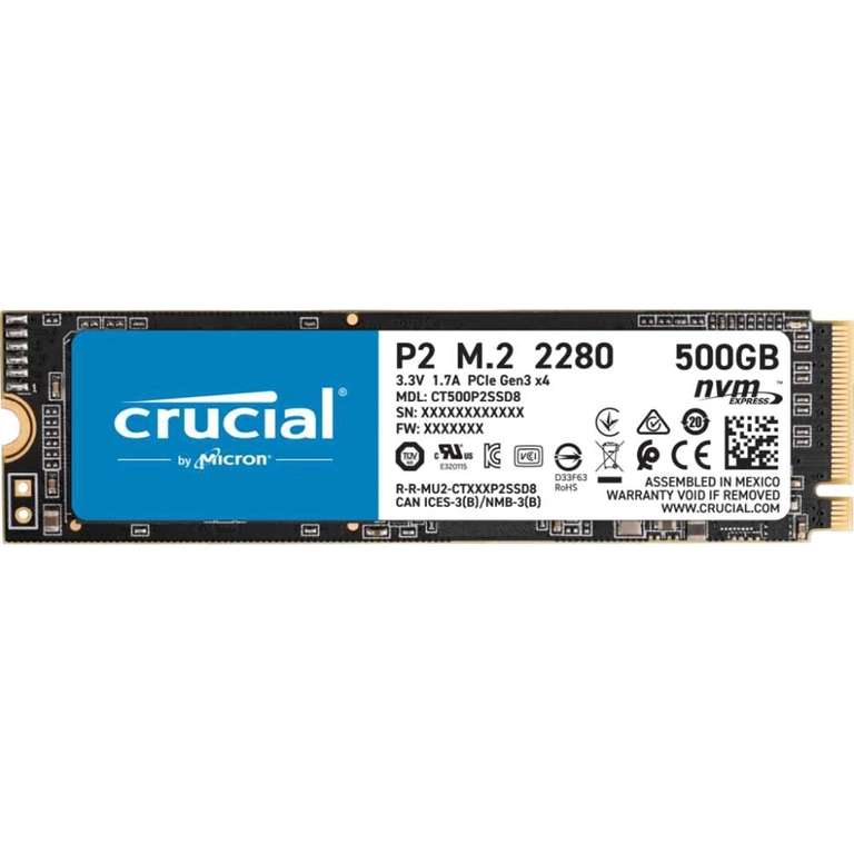 SSD Crucial P2 CT500P2SSD8 500 ГБ NVMe на Tmall