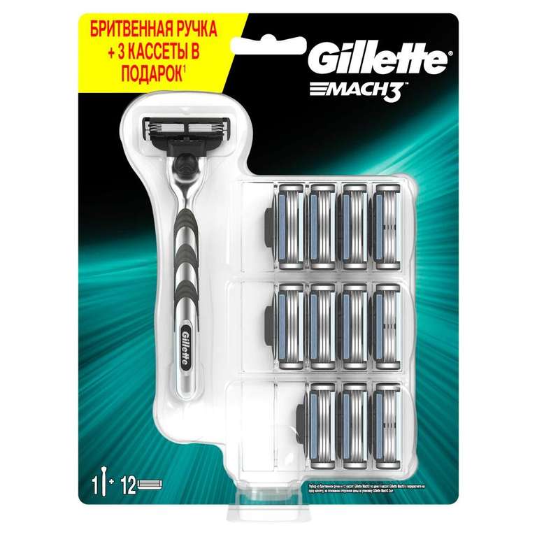 Мужская бритва Gillette Mach3 c 11 сменными кассетами на Tmall