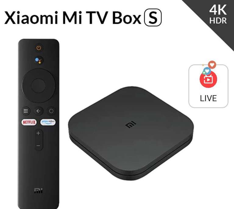 Приставка для ТВ Xiaomi Mi TV Box S, 4K, 9,0 HDR, 2 + 8 Гб, Wi-Fi