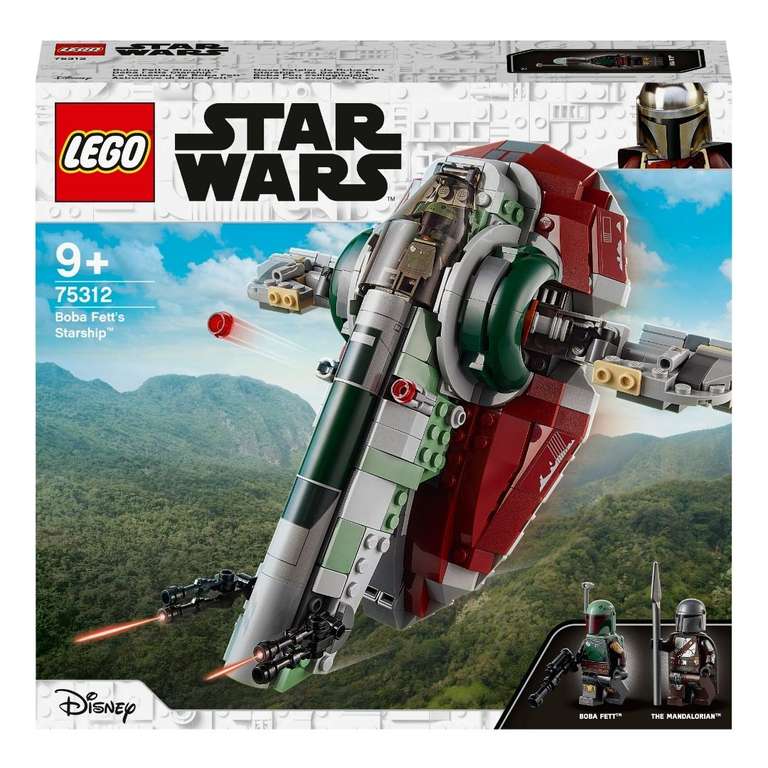 Скидка на новые наборы LEGO Star wars (напр. конструктор LEGO Star Wars 75312 Звездолет Бобы Фетта)