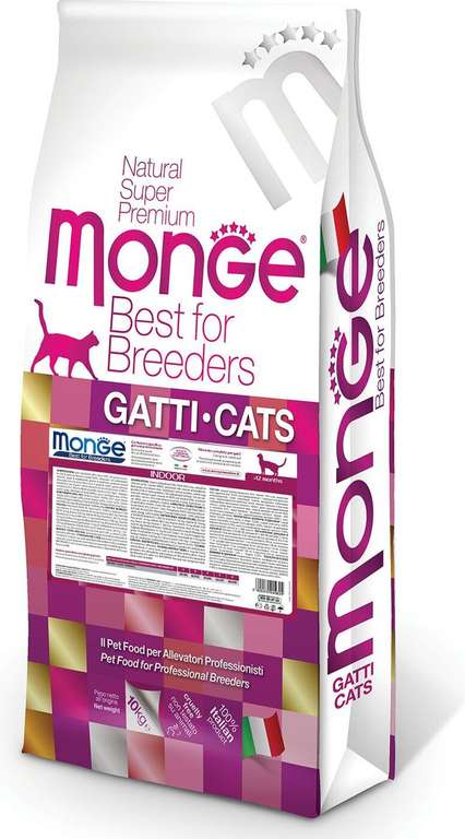 Monge superpremium Cat Indoor корм для домашних кошек, 10 кг