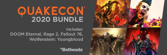 [PC] QUAKECON 2020 BUNDLE (набор DOOM Eternal, Fallout 76, RAGE 2, Wolfenstein Youngblood)