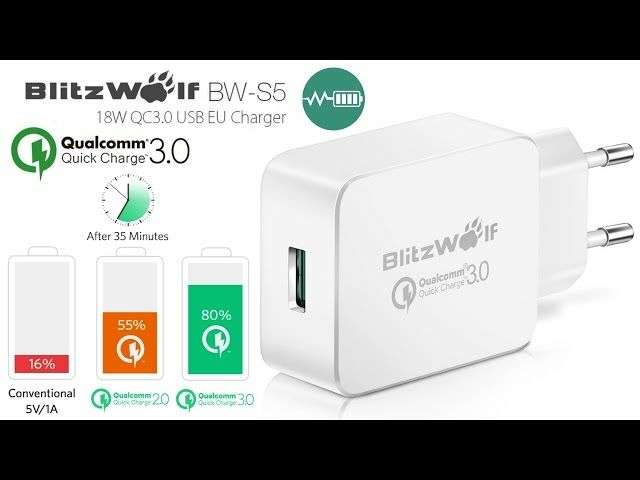 Зарядка BlitzWolf bw-s5 qc 3.0 (293 с баллами)