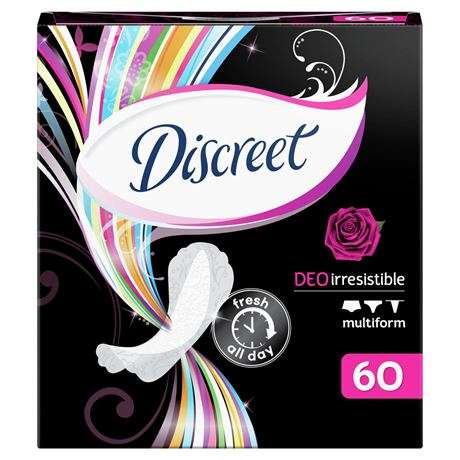 Прокладки ежедневные DISCREET Deo Irresistible Multiform Single, 60шт
