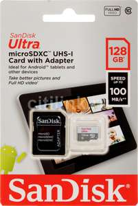 Карта памяти microSDXC UHS-I SANDISK Ultra Light 128 ГБ