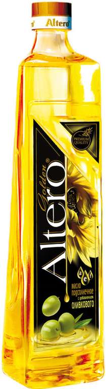 Масло подсолнечное Altero Golden с добавлением оливкового 810мл