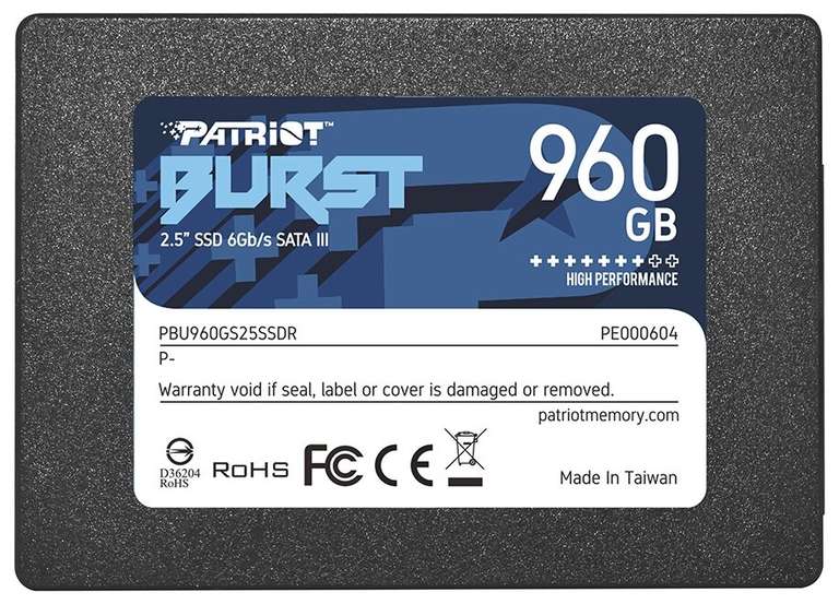 [СПб] SSD 960 GB Patriot Memory Burst PBU960GS25SSDR