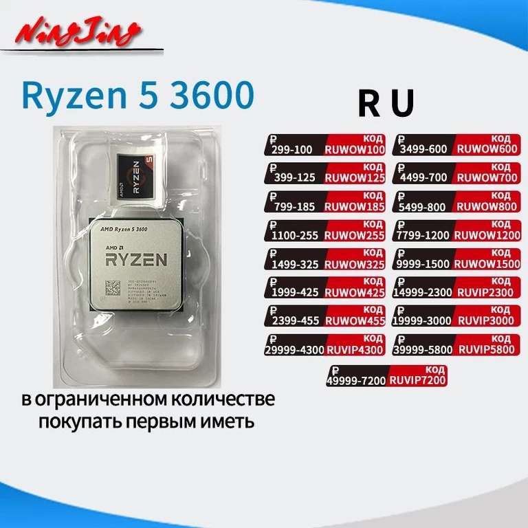 Процессор AMD Ryzen 5 3600 б/у