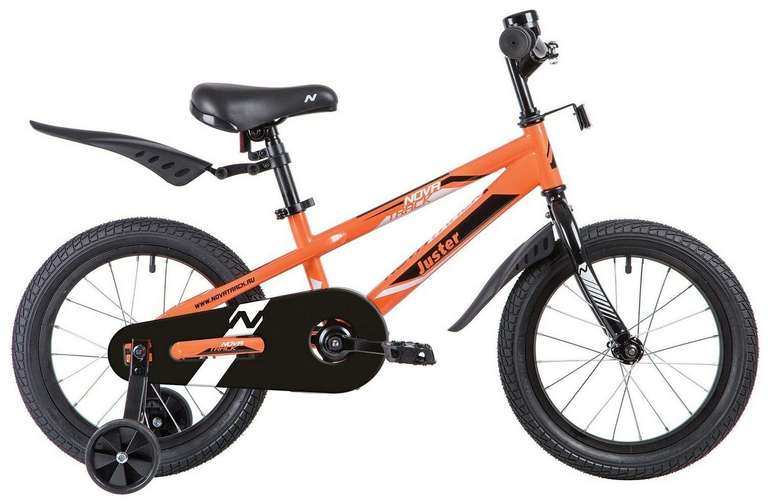 Детский велосипед Novatrack Juster 16 (2020) оранжевый