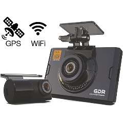 Видеорегистратор автомобильный Gnet GDR+WI-FI+GPS (2 камеры, Корея)