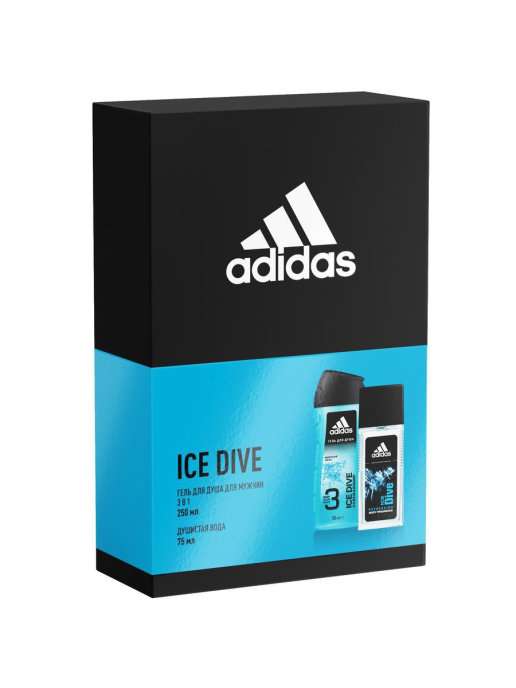 Подарочный набор Adidas Ice Dive: Душистая вода 75 мл + Гель для душа 250 мл