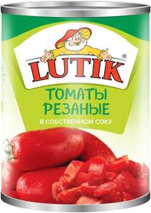 [МСК и возм др] Томаты резаные в собственном соку Lutik, 425 мл