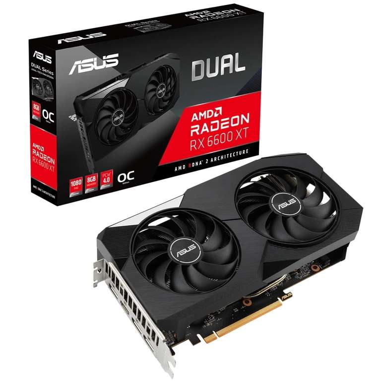 Видеокарта ASUS Dual AMD Radeon RX 6600XT (DUAL-RX6600XT-O8G)