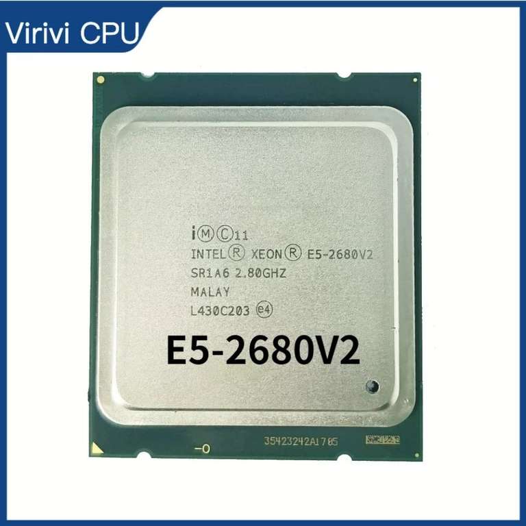 Процессор Intel Xeon E5 2680 V2 CPU 2,8 LGA 2011 SR1A6 десятиядерный серверный процессор Φ V2