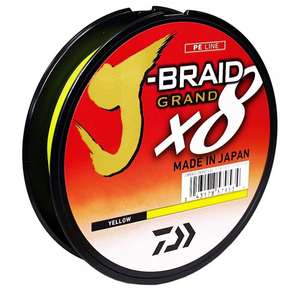 Плетеный шнур DAIWA J-Braid Grand X8 желтый 0.22 мм 135 м 19.5 кг х 3 шт(440₽ за 1 шт)