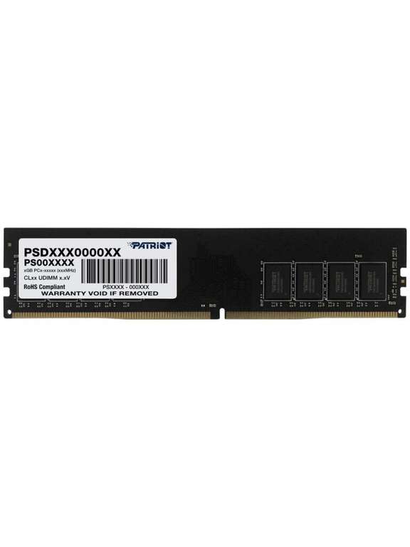 Patriot Memory SL 16GB DDR4 2666MHz DIMM 288-pin CL19 PSD416G266681 х 3 шт. (3946₽ за 1 шт)