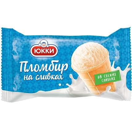 Мороженое Юкки Пломбир на сливках, 75г БЗМЖ в ассортименте