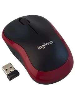 Беспроводная мышь Logitech Wireless Mouse M185, красный