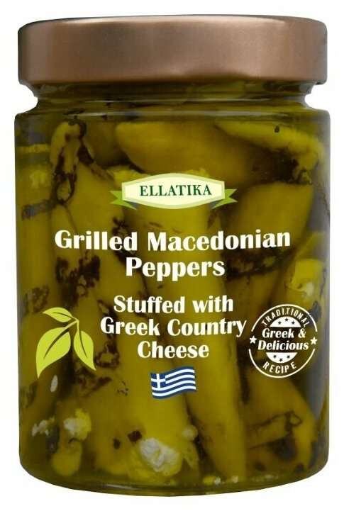 Перец македонский на гриле фаршированный греческим фермерским сыром