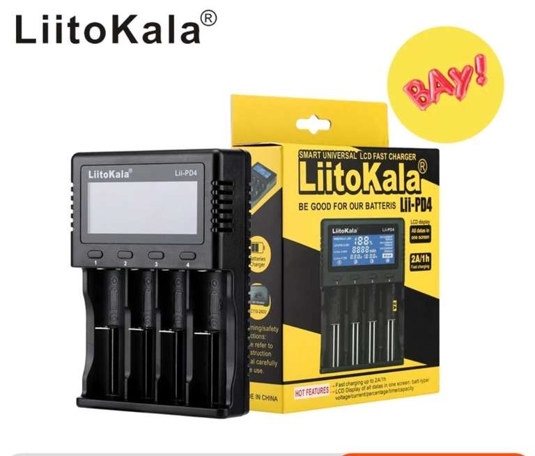 Зарядное устройство LiitoKala Lii-PD4, с дисплеем.