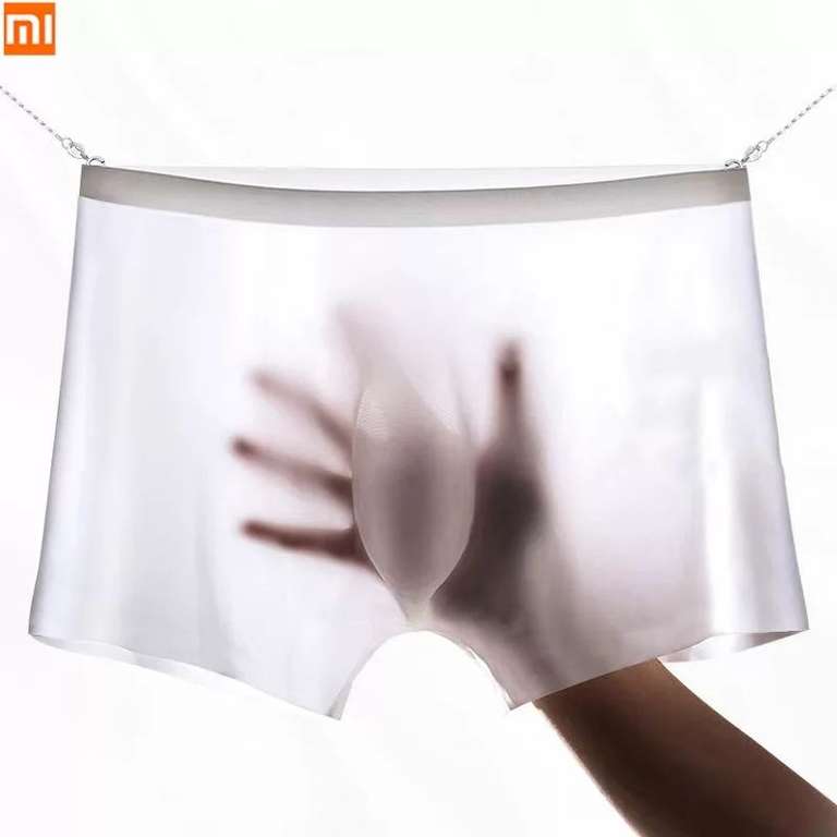 Трусы-боксеры Xiaomi Ice Silk мужские, ультратонкие 3D, 3 шт.