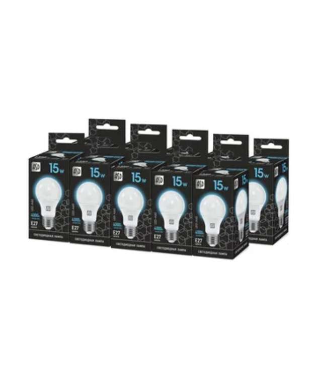 Упаковка светодиодных ламп 10 шт. ASD LED-A60-black 4000К, E27, A60, 15Вт
