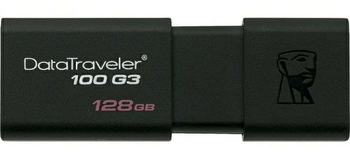 USB Флеш-накопитель Kingston DataTraveler 100 G3 128 ГБ, черный